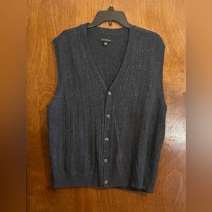 Sweater vest for men size, large, vintage blue gray in color.